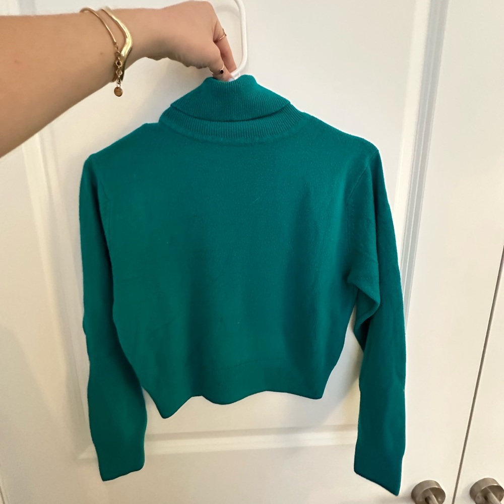Vintage knit cropped turtleneck